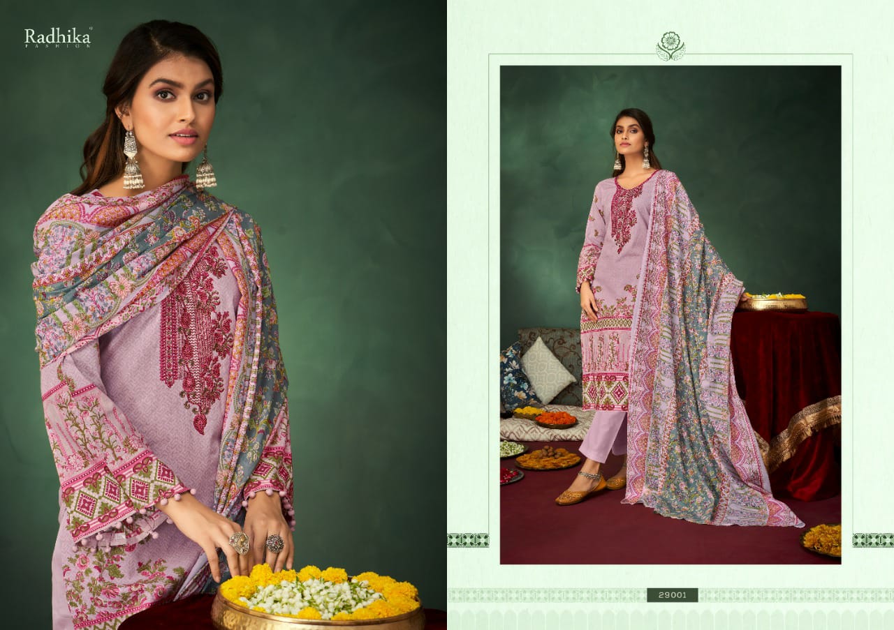 Azara Radhika Mussaret 19 Casual Daily Wear Printed Cotton Dress Material Collection